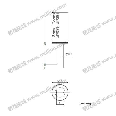 直插电解电容400V 150μF