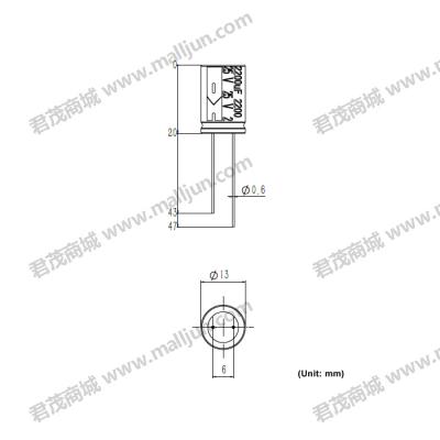 直插高频电解电容25V 2200μF