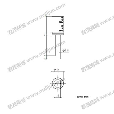 直插高频电解电容16V 3300μF